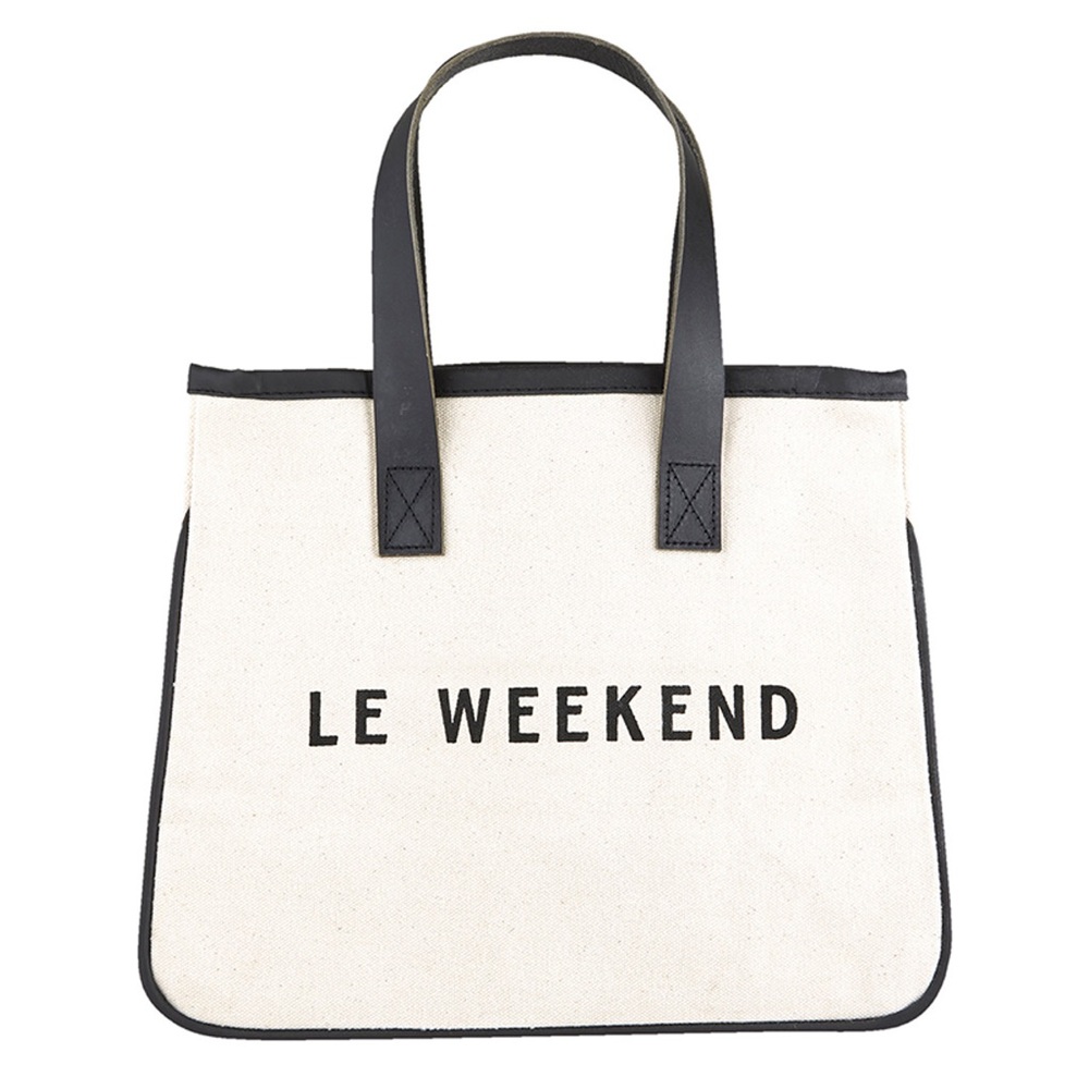 Santa Barbara Design Studio Mini Canvas Tote - “Le Weekend” - NWT